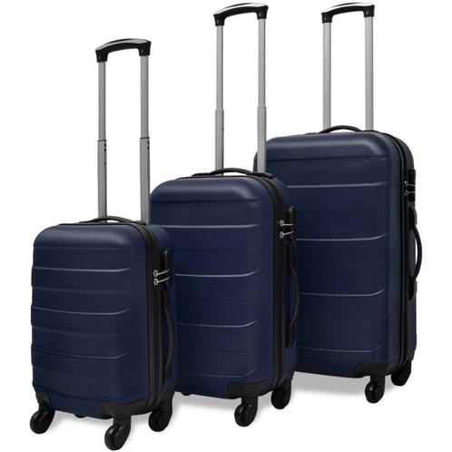 Harde kofferset 3-delig blauw (Koffers Tassen, Voor in Huis), Motoren, Accessoires | Koffers en Tassen, Nieuw, Verzenden