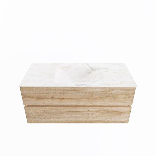 MONDIAZ VICA-DLUX 110cm badmeubel onderkast Washed Oak 2, Doe-het-zelf en Verbouw, Sanitair, Bad, Nieuw, Ophalen of Verzenden