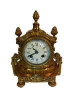 Klok Empirestijl Brons, Emaille, Glas - 1850-1900, Antiek en Kunst, Antiek | Klokken