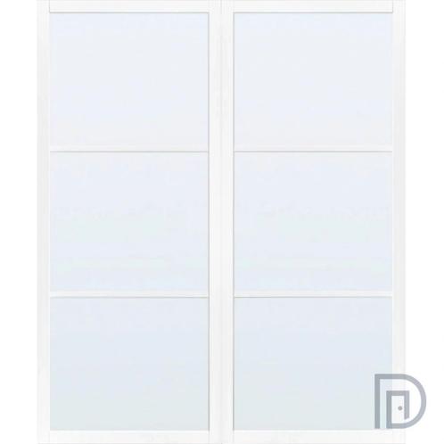 Skantrae dubbelen deur SSL4403 166x211,5 (Stomp, Blankglas), Doe-het-zelf en Verbouw, Deuren en Horren, Nieuw, Glas, Hout, Binnendeur