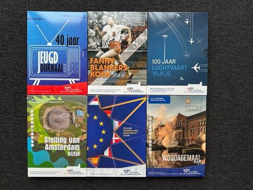 Nederland. 5 Euro 2017/2022 (6 stuks) Proof  (Zonder, Postzegels en Munten, Munten | Europa | Euromunten