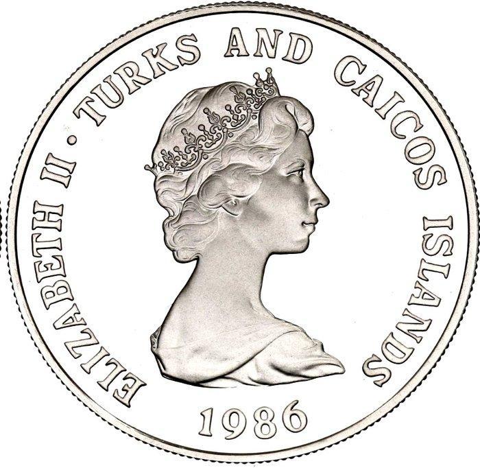 Turks- en Caicoseilanden. 1 Crown 1986  Carlo and Diana, Postzegels en Munten, Munten | Europa | Niet-Euromunten