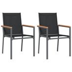 Tuinstoelen Textileen Zwart - OP=OP! Direct Leverbaar!, Tuin en Terras, Ophalen of Verzenden, Nieuw, Textileen