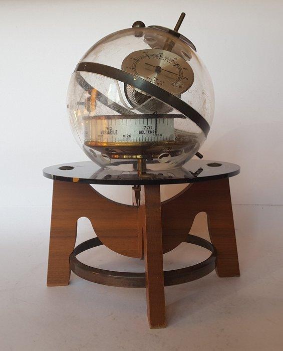 Weerstation - messing - plexiglas - hout - Weerstation, Antiek en Kunst, Antiek | Wandborden en Tegels