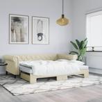 vidaXL Slaapbank met onderschuifbed 90x200 cm kunstleer, Overige materialen, 90 cm, Eenpersoons, Verzenden
