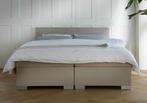 ACTIE! Boxspring Andorra 140 200 Beige, Verzenden, Beige, Nieuw, 140 cm