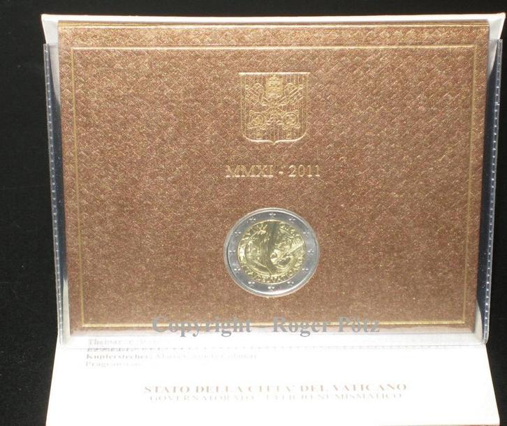 Vatikan 2 Euro 2011 Weltjugendtag Madrid st, Postzegels en Munten, Munten | Europa | Euromunten, Verzenden
