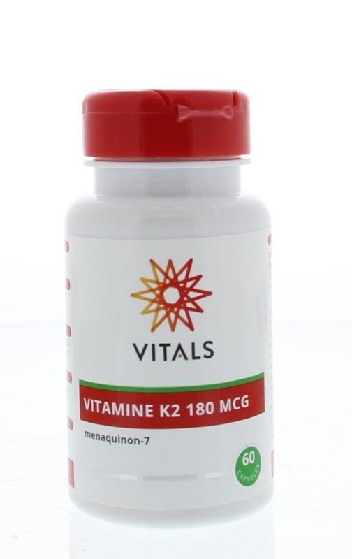 Vitals Vitamine K2 180 mcg - 60 capsules, Diversen, Verpleegmiddelen, Nieuw, Verzenden