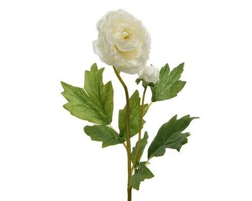 Actie ranonkel camelia wit l.8cm w.10cm h.57cm / stuk, Huis en Inrichting, Woonaccessoires | Kunstplanten en Kunstbloemen, Nieuw