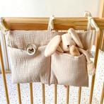Linnen Box opbergzak beige of khaki met 2 vakken, Verzenden, Nieuw, Kraamcadeau