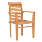 Teak Tuinstoel €99. Ook Tuinbanken, ligbanken, blokstoelen, Nieuw, Teakhout, Stapelbaar