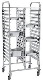 Dubbele regaalwagen | RVS | 30 x GN 1/1 | 740 x 550 x 173..., Verzenden, Nieuw in verpakking