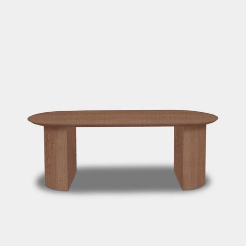 Tafel Plat Ovaal Eikenhout - Half Rond - Cinnamon, Huis en Inrichting, Tafels | Eettafels