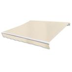 vidaXL Luifel handmatig uittrekbaar 300 cm crème, Tuin en Terras, Zonneschermen, Verzenden, Nieuw