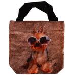 Schoudertasje/Handtasje met Yorkshire Terrier met zonnebril, Nieuw, Ophalen of Verzenden, Bruin