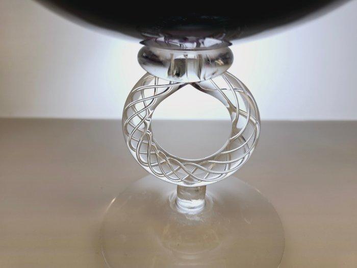 Johansfors glasbruk - Kom - Glas - latticino air-twist, Antiek en Kunst, Antiek | Glas en Kristal