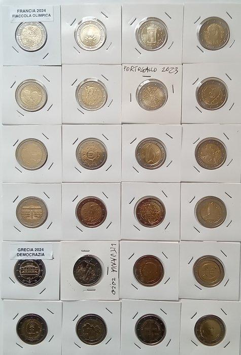 Europa. 2 Euro 2001/2025 (24 monete) (Zonder minimumprijs), Postzegels en Munten, Munten | Europa | Euromunten