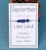 Armband met Geboortesteen - September Lapis Lazuli, Nieuw, Verzenden