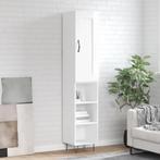 vidaXL buffetkast 34,5x34x180 cm bewerkt hout hoogglans wit, Minder dan 50 cm, Verzenden, Nieuw, Minder dan 100 cm