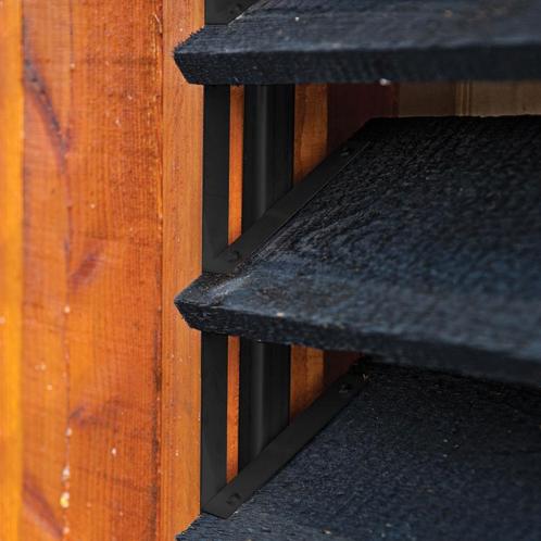 Flex Fence Draaibare Lamellen voor in de tuin Zwart RVS 165, Huis en Inrichting, Stoffering | Gordijnen en Lamellen, Verzenden