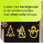 Kerstverlichting Raam Kerstboom + Sneeuwpop met Bezem +, Verzenden, Nieuw