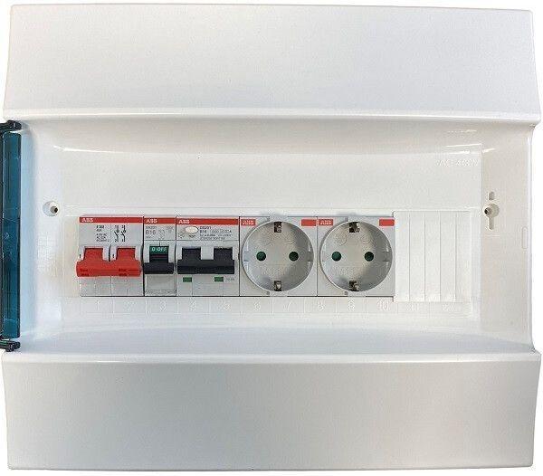 Abb Verdeler 1 installatieautomaat B16, 1 aardlekautomaat, Doe-het-zelf en Verbouw, Elektra en Kabels