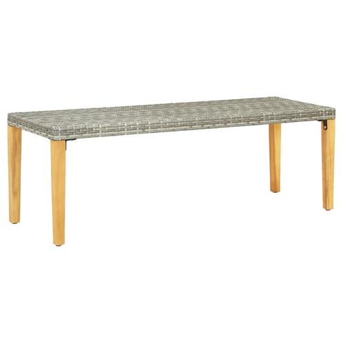 vidaXL Tuinbank 80 cm poly rattan grijs, Tuin en Terras, Tuinbanken, Nieuw, Rotan, Verzenden