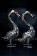 Set van 2 bronzen decoratieve eenden (65 cm hoog!) – met