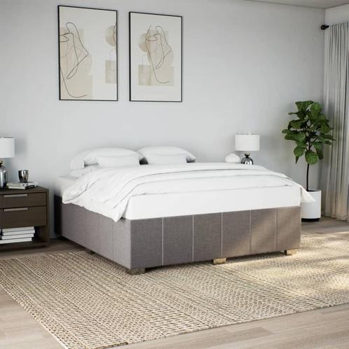 vidaXL Bedframe zonder matras stof taupe 180x200 cm, Huis en Inrichting, Slaapkamer | Bedden, 80 cm, 200 cm, Eenpersoons, Nieuw