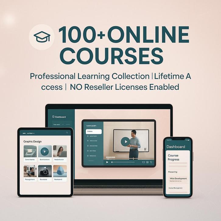 100+ Online Courses- NO Reseller Licenses Enabled, Computers en Software, Educatie- en Cursussoftware