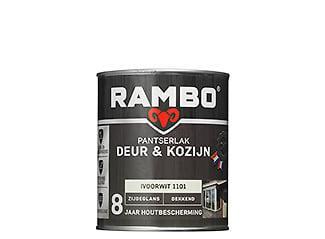 RAMBO PANTSERLAK DEUR & KOZIJN DEKKEND ZIJDEGLANS - Ivoor..., Doe-het-zelf en Verbouw, Verf, Beits en Lak, Lak, Wit, Nieuw, Minder dan 5 liter
