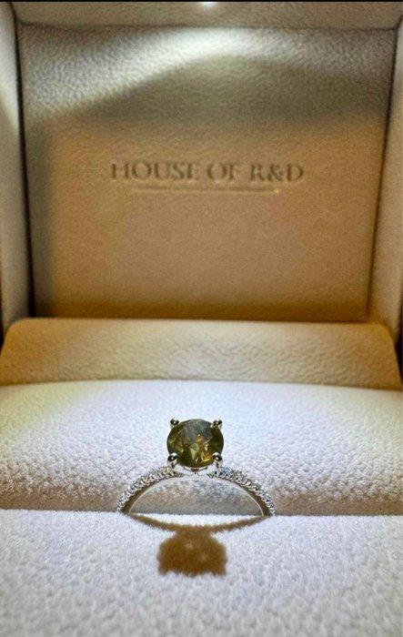 Ring - 14 karaat Witgoud - 1.46ct. tw. Diamant (Natuurlijk), Sieraden, Tassen en Uiterlijk, Ringen