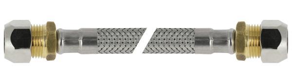 BONFIX RVS flexibele aansluitleiding 35cm 12 mm x 12 mm knel, Doe-het-zelf en Verbouw, Buizen en Afvoer, Ophalen of Verzenden