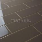 Wandtegel 10x30 cm vt woodland grijs glans wandtegel, Nieuw, Ophalen of Verzenden, 10 m² of meer, Wandtegels