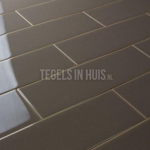 Wandtegel 10x30 cm vt woodland grijs glans wandtegel, Doe-het-zelf en Verbouw, Tegels, Wandtegels, Nieuw, 10 m² of meer, Keramiek