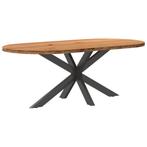 vidaXL Eettafel 200x100x74 cm ovaal massief eikenhout, Huis en Inrichting, Tafels | Eettafels, Verzenden, Nieuw