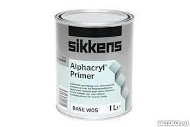 Sikkens Alphacryl Primer - Isolerend - WIT - 1 liter, Doe-het-zelf en Verbouw, Verf, Beits en Lak, Verf, Wit, Nieuw, Minder dan 5 liter