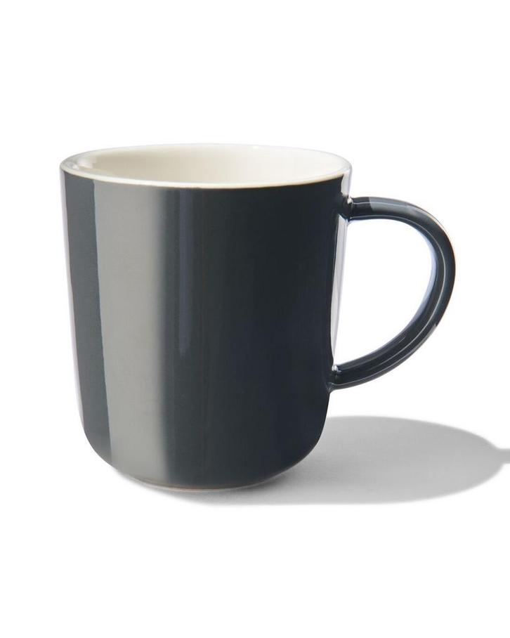HEMA Koffiemok 130ml Chicago new bone donkergrijs, Huis en Inrichting, Keuken | Servies, Nieuw, Verzenden