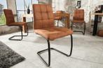 industrieele sledestoel MODENA lichtbruin met decoratieve, Huis en Inrichting, Stoelen, Ophalen of Verzenden, Nieuw