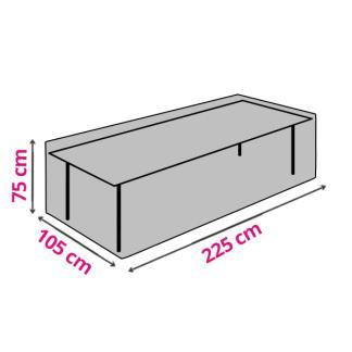 Tuintafelhoes | Perel | 225 x 105 x 75 cm (PP, Grijs), Tuin en Terras, Tuinmeubel-accessoires, Nieuw, Verzenden