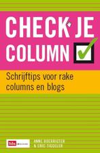 Check je column 9789012583084 Anne Boerrigter, Verzenden, Zo goed als nieuw, Anne Boerrigter