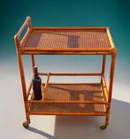 Serveerwagen - Vintage - Decoratie - Bamboe, Rattan, Verguld