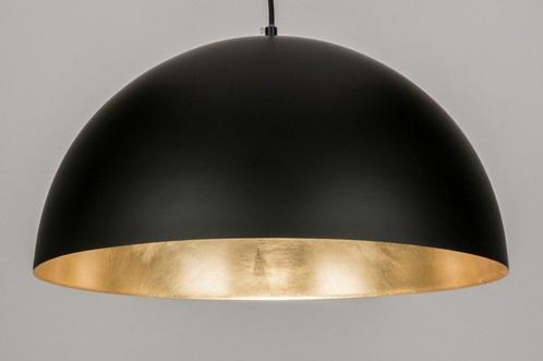 Rietveld Hanglampen - Zwart, Goud - Metaal, Huis en Inrichting, Lampen | Hanglampen, Verzenden