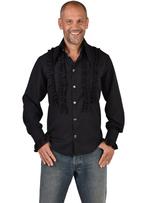 Party Blouse Rouches Zijden Zwart, Ophalen of Verzenden, Nieuw