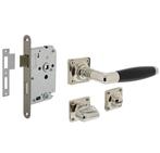 Intersteel deurbeslag set WC-slot 63/8 mm rvs + deurklink, Doe-het-zelf en Verbouw, Hang- en Sluitwerk, Verzenden, Nieuw