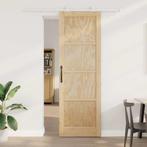 vidaXL Schuifdeurset Natuurlijk en wit 78 x 232 cm, Doe-het-zelf en Verbouw, Verzenden, Nieuw