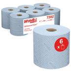 WypAll 7302 poetspapier 2-laags blauw - 6 rollen, Verzenden