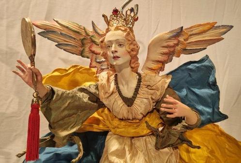 sculptuur, Antico Angelo Pastore del Presepe Napoletano - 40, Antiek en Kunst, Kunst | Niet-Westerse kunst