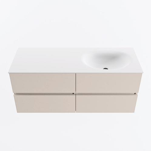 MONDIAZ VICA 120cm badmeubel onderkast Linen 4 lades., Doe-het-zelf en Verbouw, Sanitair, Bad, Nieuw, Ophalen of Verzenden