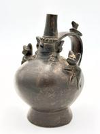 Chimu/Sicán Zwart aardewerk Bak - 19 cm - 1300 - 1438 n.Chr.